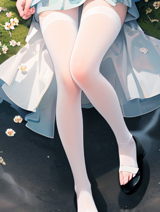 黑色打底袜搭配夏季时尚：轻松演绎甜美风格